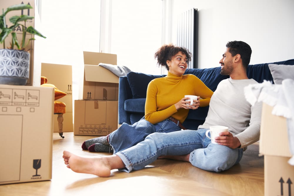 Couple planning their move